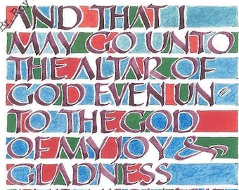 Psalm 43, Calligraphy Print by Br. Roy Parker, OHC (7003)