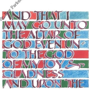 Psalm 43, Calligraphy Print by Br. Roy Parker, OHC (7003)