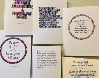 Calligraphy Cards by Br. Roy Parker, OHC