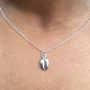 925 Silver Cowrie Shell Pendant Vulva Vagina African Symbol