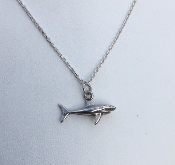 silver shark pendant