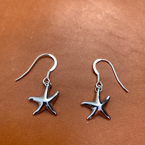 925 Silver Starfish Earrings Aquatic Marine Jewellery
