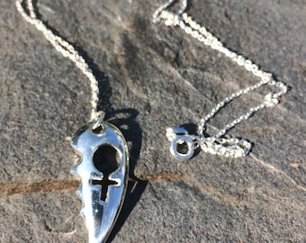 925 Sterling Silver Feminist Venus Symbol Claw Pendant & Necklace | Feminism | Feminist Necklace | Sterling Silver