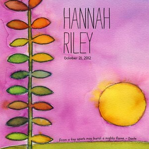Sweet Morning - watercolor personalized name print