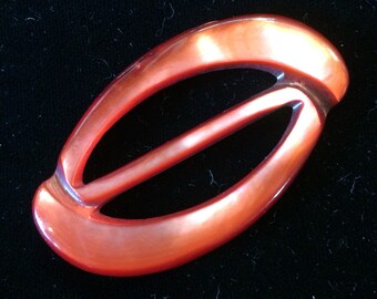 Gorgeous Red Dyed Mother of Pearl Buckle