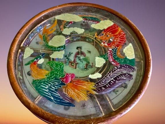 Lazy Susan Japanese Geisha Porcelain Table Server