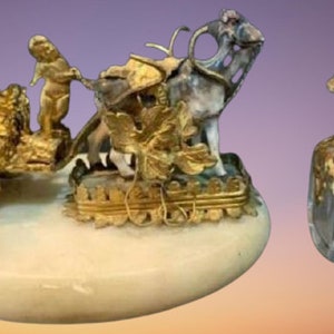 French Palais Royal Cherubijngeur Parfumflesje Carraige Cart