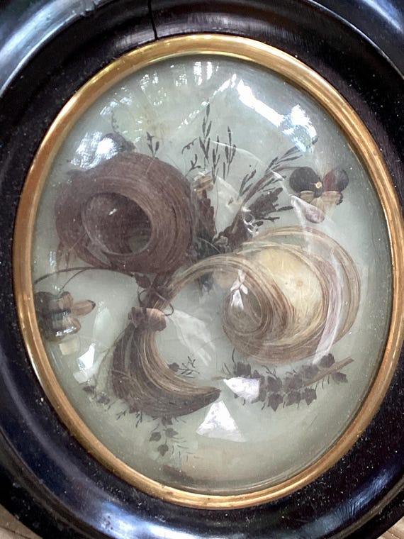 French Mourning Hair Frame