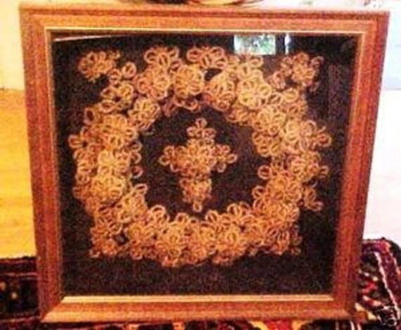 Victorian Seed Mourning Shadow Box