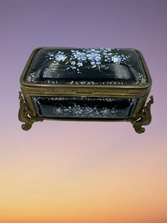 French Bressan Bresse Enamel Casket Box