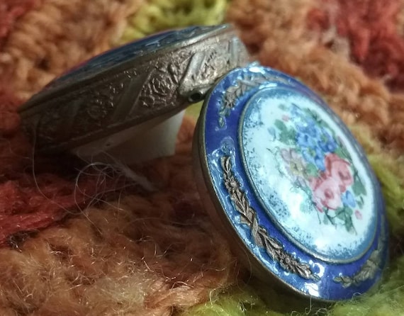 French Guillouche Enamel Compact Box