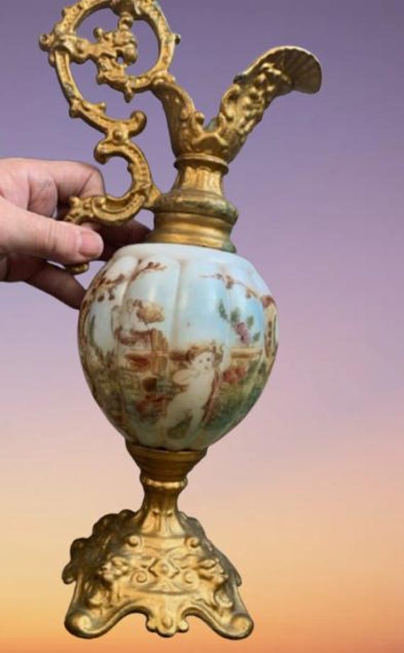 Austrian Carl Thieme Enamel Urn