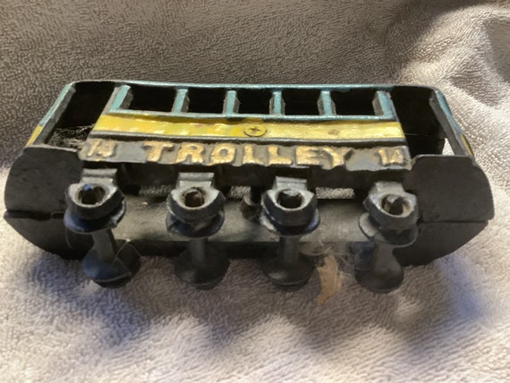 Cast Iron Caboose Train Trolley