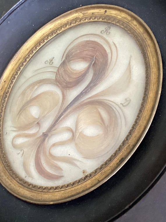 French Mourning Hair Frame