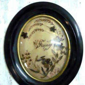 French Mourning Hair Shadow Box