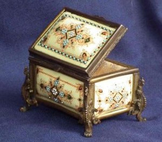 French Enamel Bressan “Bresse” Jeweled Casket Box
