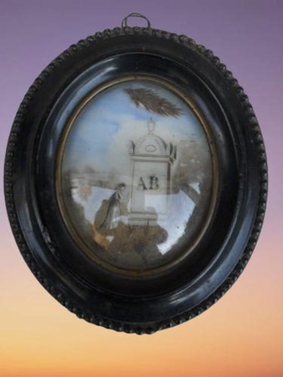 French Mourning Hair Frame