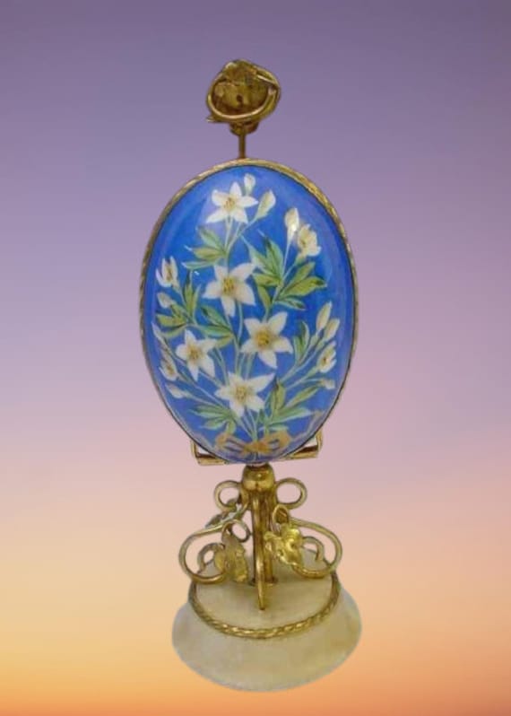 French Grand Tour Palais Royal Enameled Sewing Etui Egg Casket Box