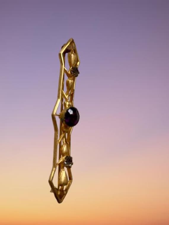 Antique jeweled Bar Pin