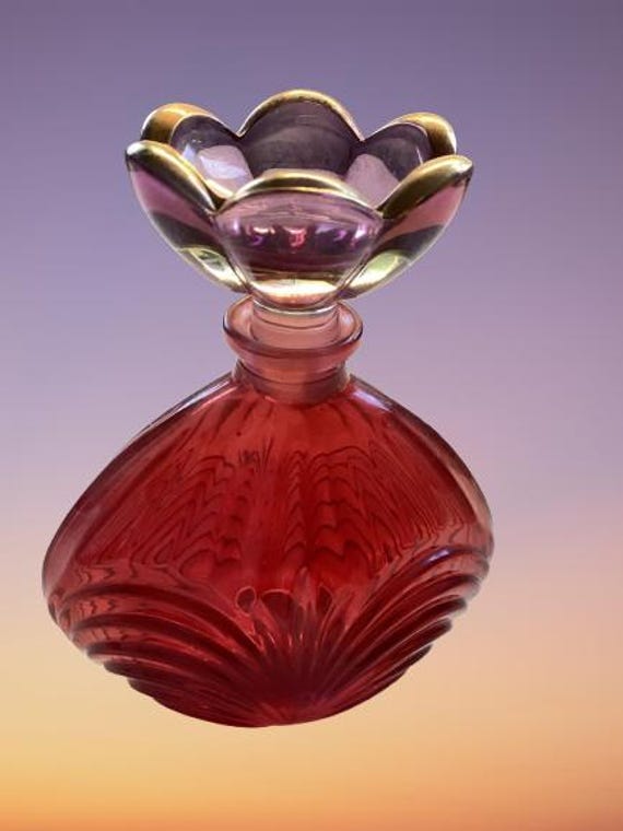 Italian Lead Crystal Gilt Scent Per Bottle