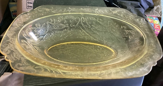 Amber carnival glass Dish