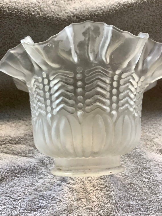 Victorian Ruffled Oil Lamp Shade
