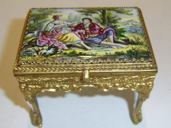 Viennese Enamel Desk Table