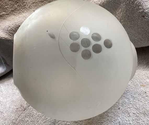 Antique Frosted Etched Glass Globe Shade