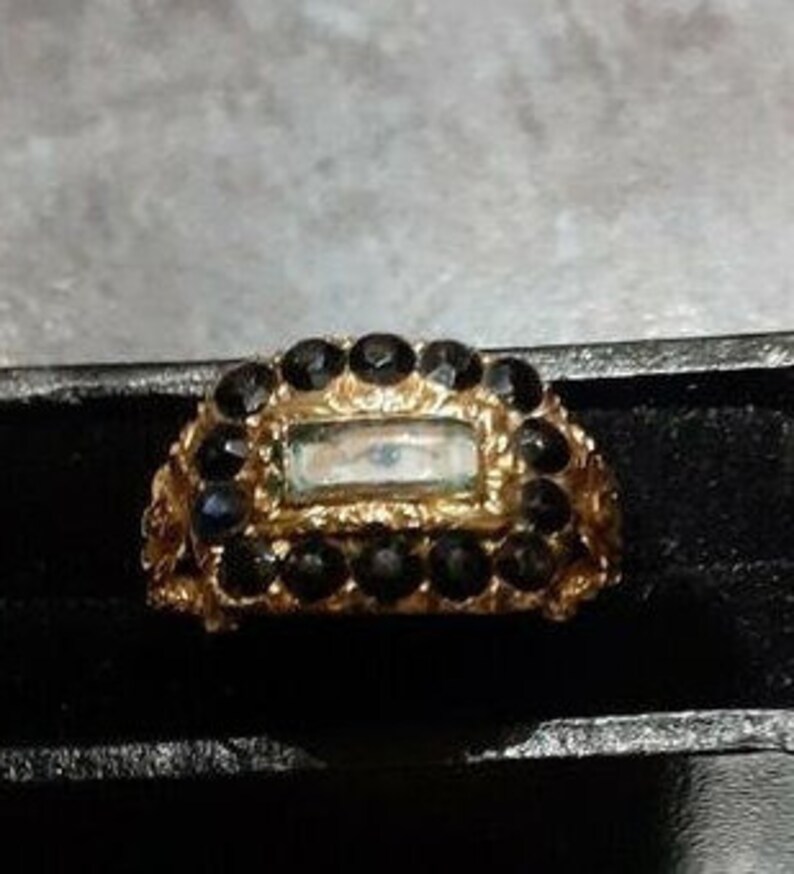 Georgian Antique Garmet Lovers Eye Ring - Etsy