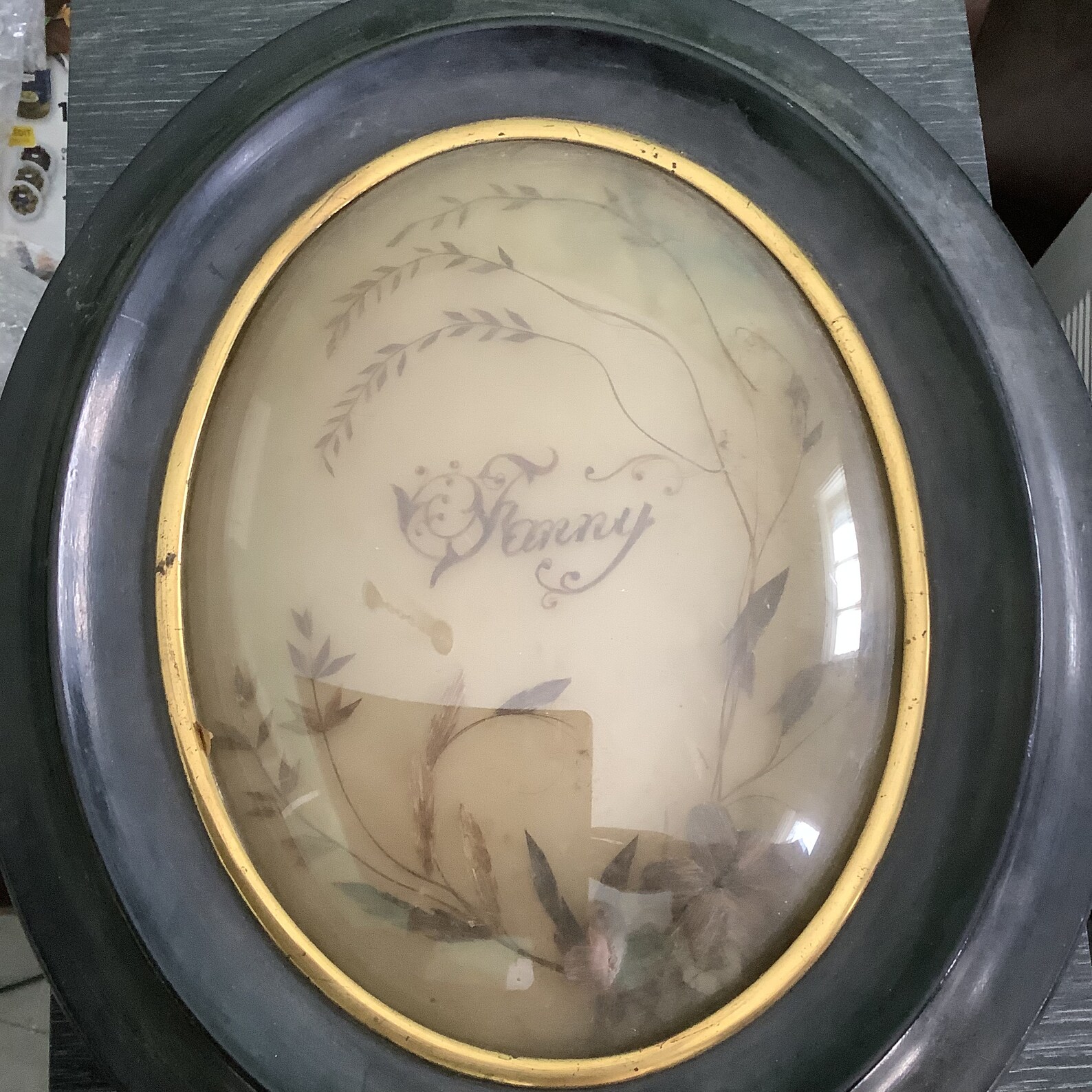 French Mourning Hair Shadow Box - Etsy