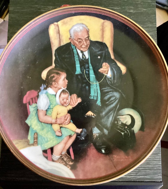 Bradford Exchane Norman Rockwell “ Tender Loving Care” Plate