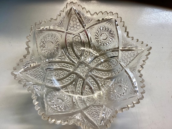 Cut Glass Bowl Starburst