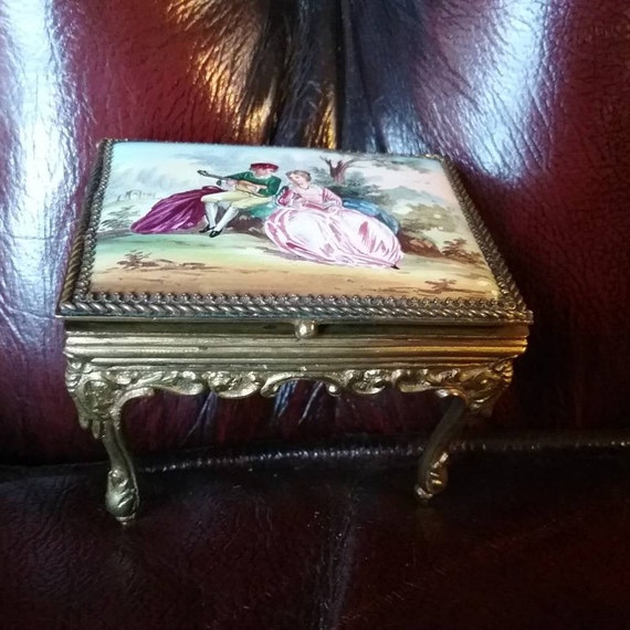 Viennese Enamel Doll House Table