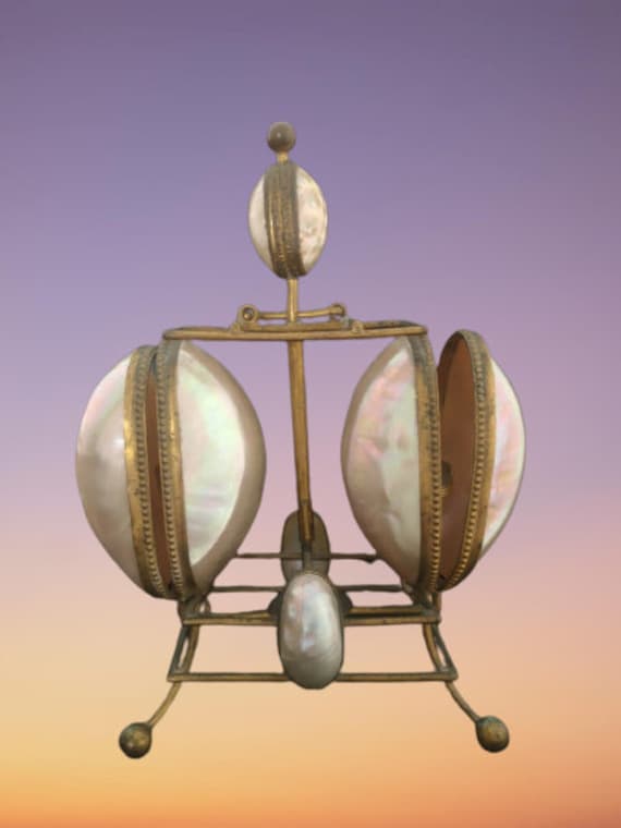 French Palais Royal Mother of Pearl MOP Sewing Scent Perfume Casket Box