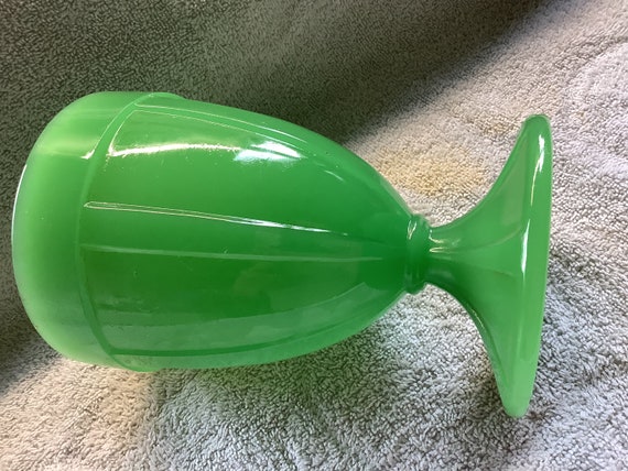 Jadite Green Glass Vase