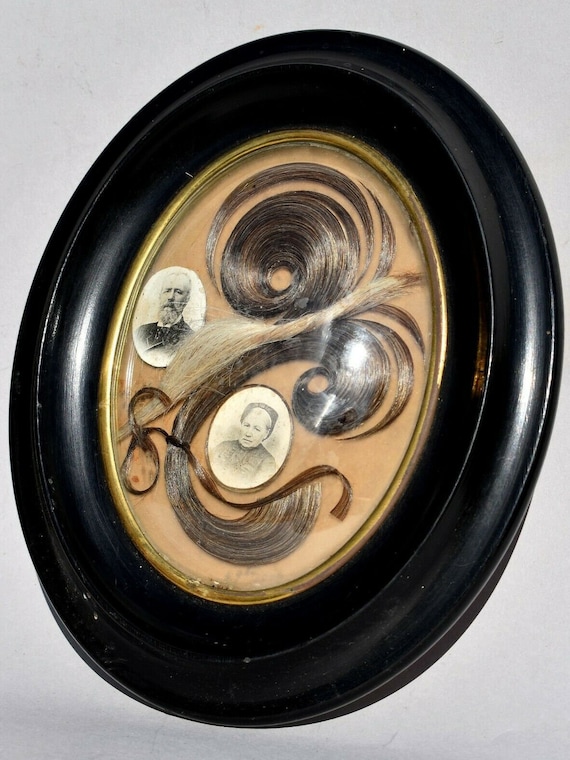 French Mourning Hair portrait Frame