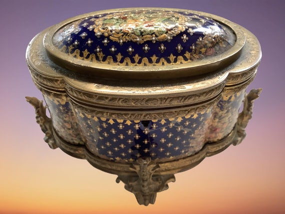 French Enamel Casket Box