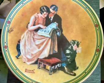 Bradford Exchange Norman Rockwell “Couples Comitment” plate
