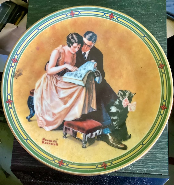 Bradford Exchange Norman Rockwell “Couples Comitment” plate
