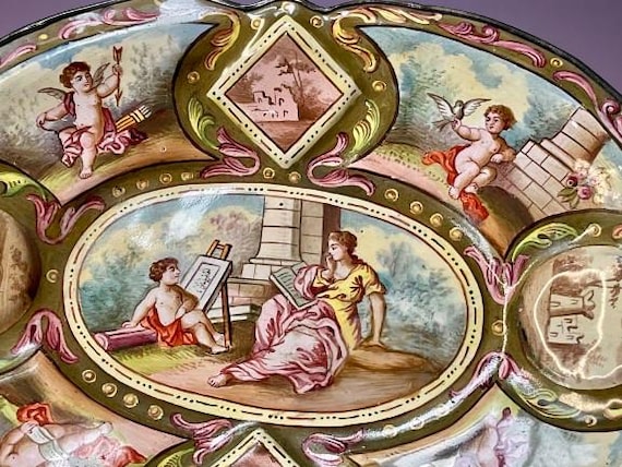 Viennese Austrian Enamel Platter