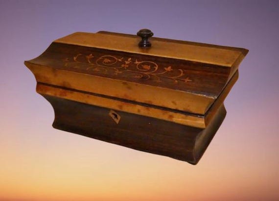 French Napoleon Parquetry Sewing Casket Box