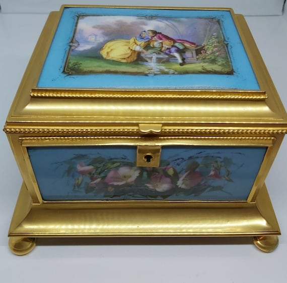 French Sevres Gilded Casket Box
