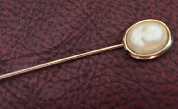 Antique Victorian Cameo Stick Pin - image 1