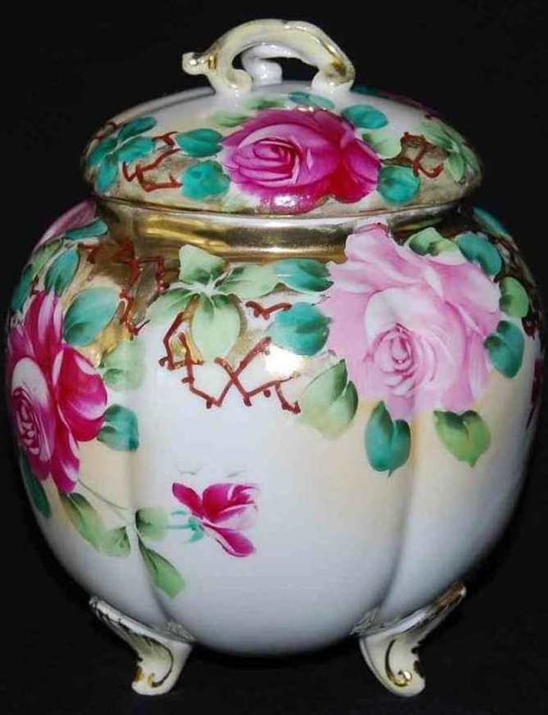 Nippon Porcelain Biscuit Cracker Jar Etsy Norway