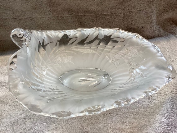 Crystal compote bowl stand centerpiece