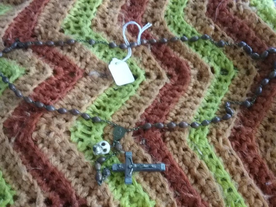 Memento Mori Skull Cross Rosary