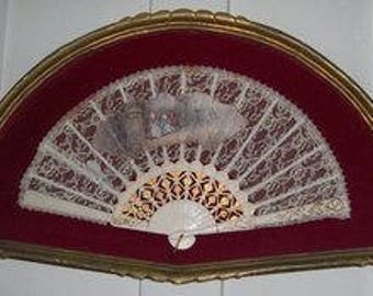 French Eventail Fan Shadow Box