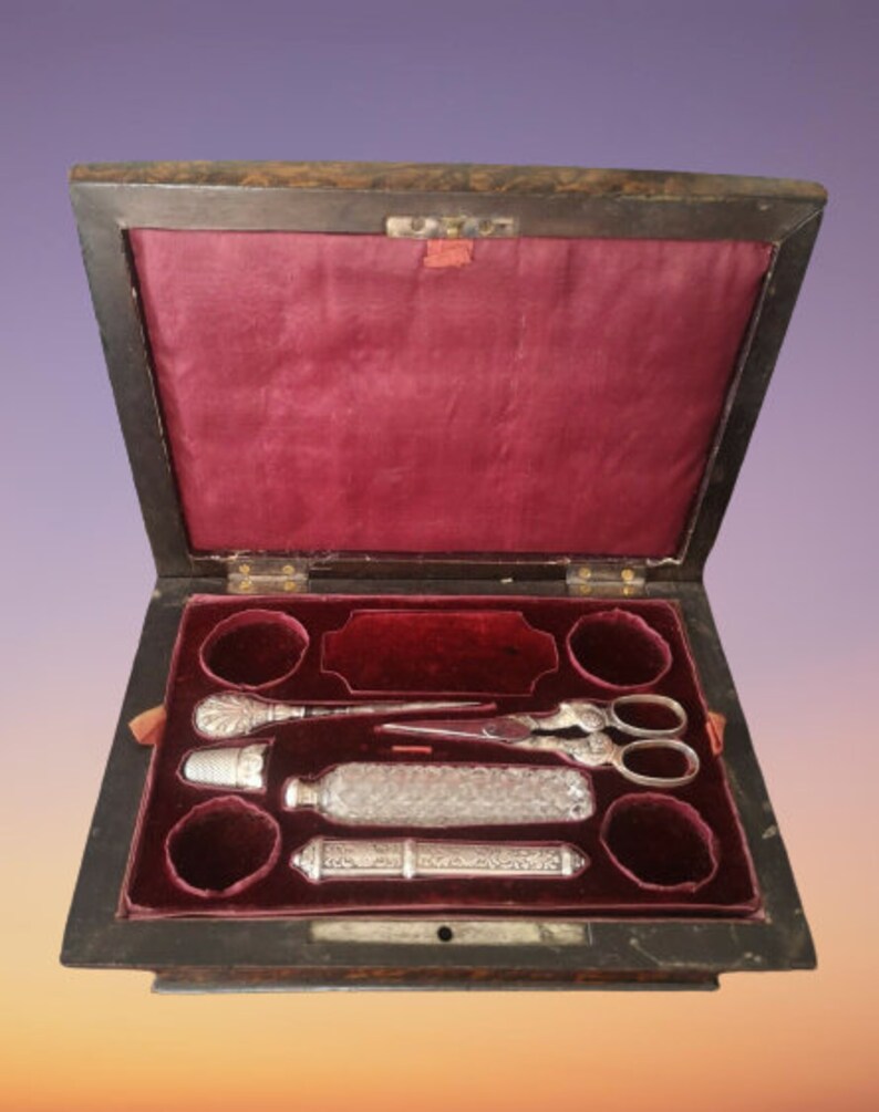 French Sewing Casket Box Etsy