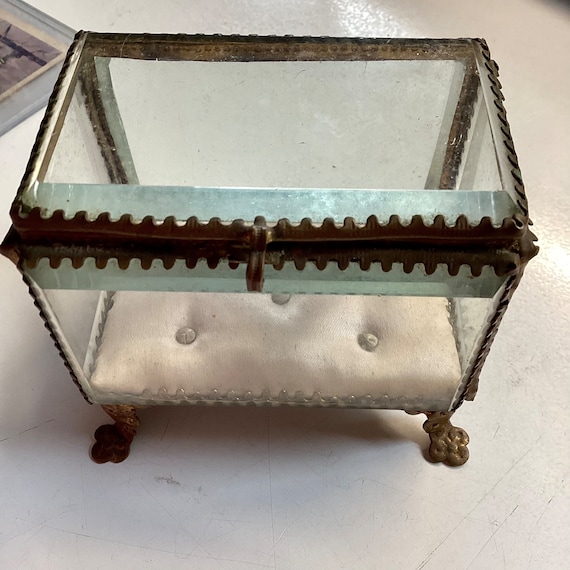 French Beveled Glass Casket Box