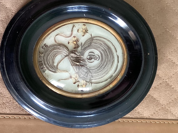 French Mourning Hair Frame